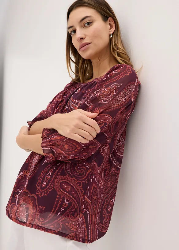 Blouse en mousseline, bonprix