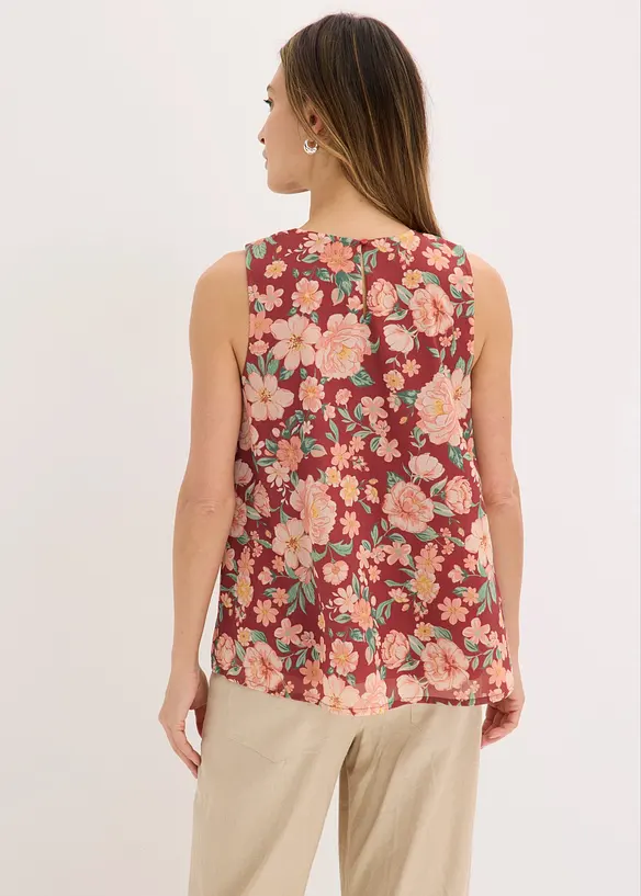 Top sans manches en mousseline, bonprix