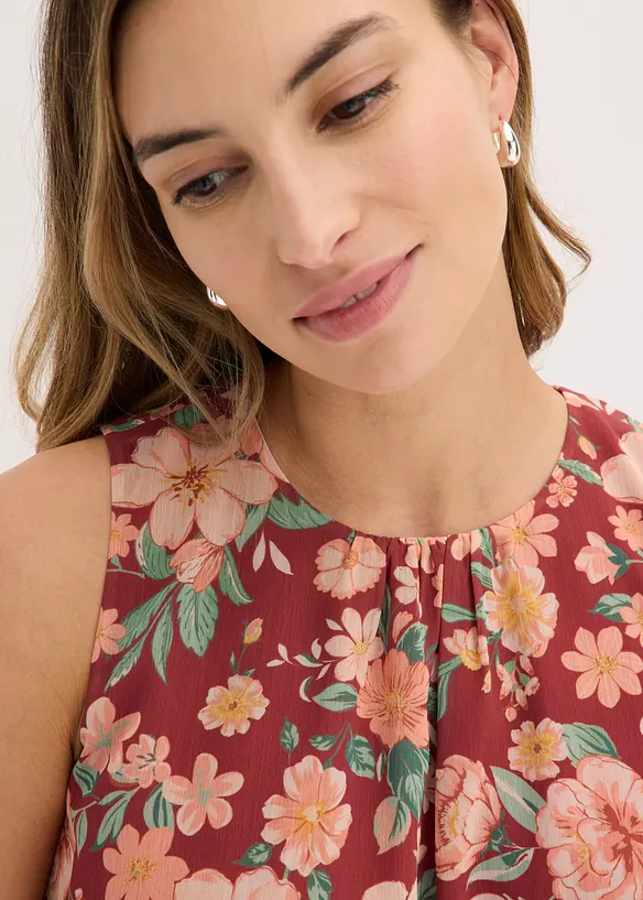 Top sans manches en mousseline, bonprix