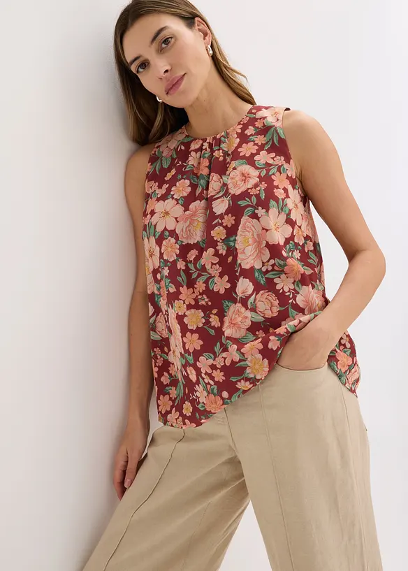 Top sans manches en mousseline, bonprix