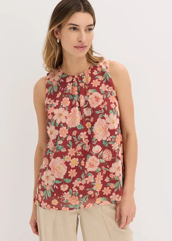 Top sans manches en mousseline, bonprix