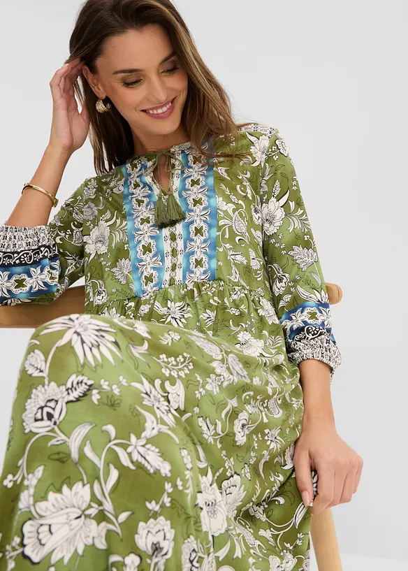 Tunika-Kleid aus flie&szlig;ender Viskose, bonprix