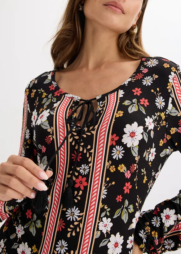 Robe tunique douce en viscose extensible, bonprix