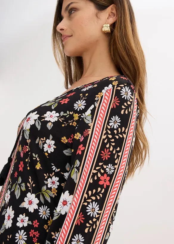 Robe tunique douce en viscose extensible, bonprix