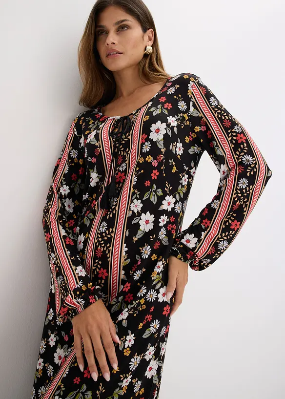 Robe tunique douce en viscose extensible, bonprix