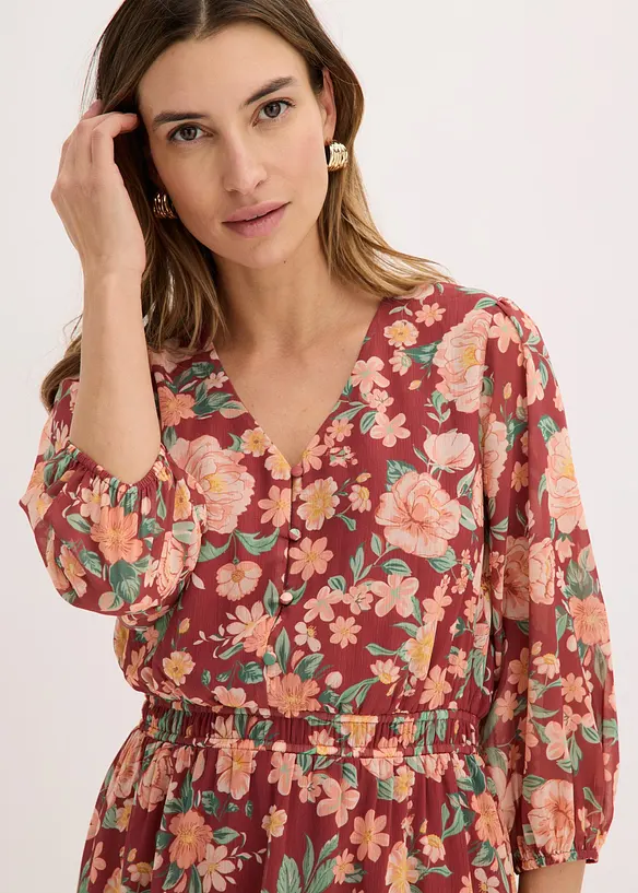 ausgestelltes Chiffonkleid, bonprix