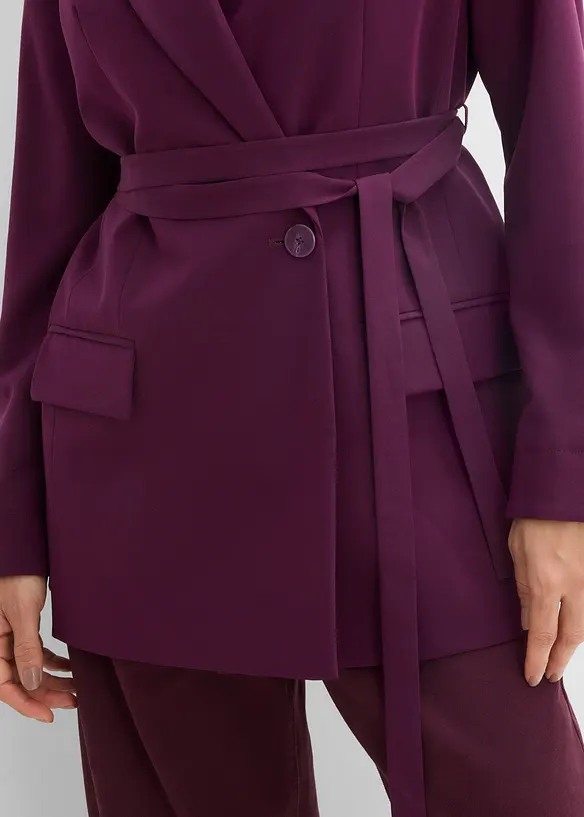 Blazer avec ceinture &agrave; nouer, bonprix