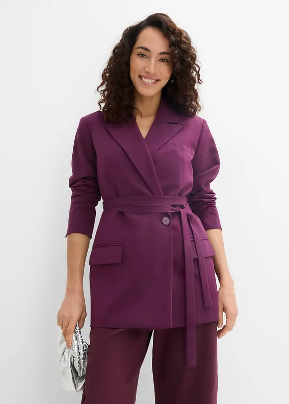 Blazer avec ceinture &agrave; nouer, bonprix