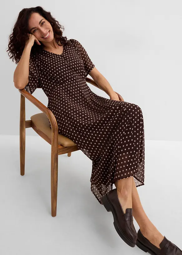 Midikleid aus flie&szlig;endem Satin, bonprix