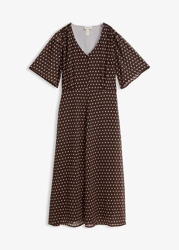 Midikleid aus flie&szlig;endem Satin, bonprix
