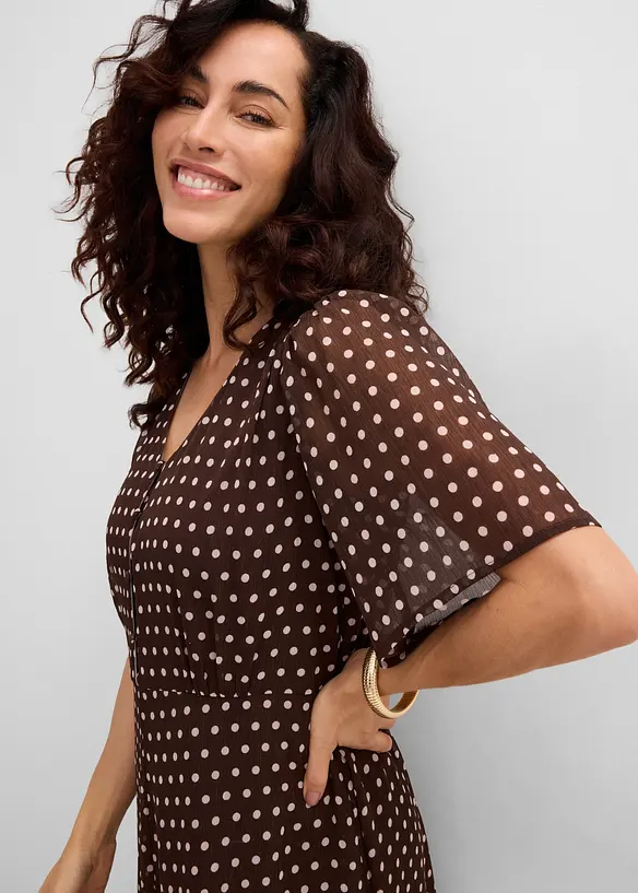 Midikleid aus flie&szlig;endem Satin, bonprix