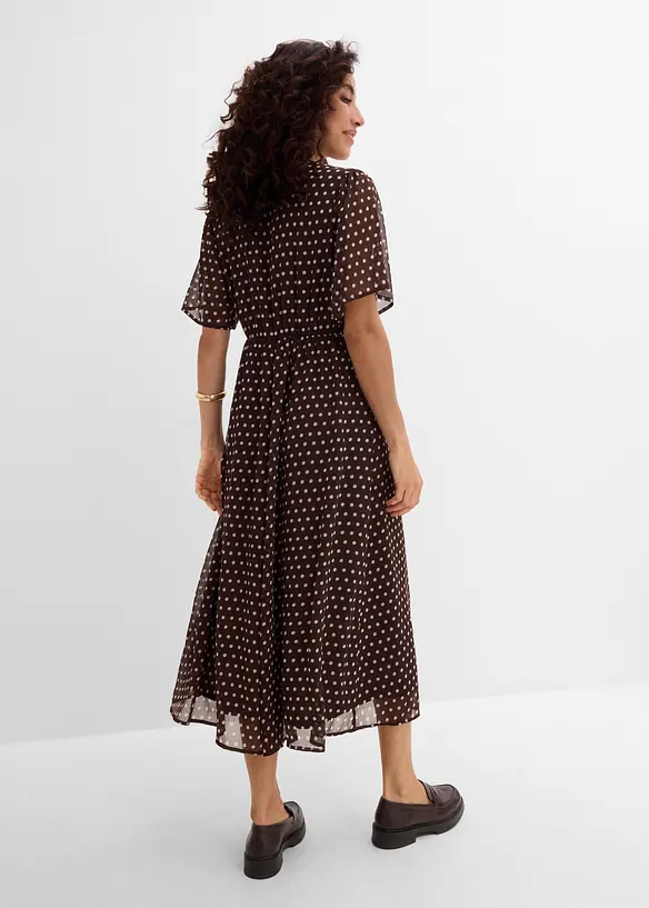 Midikleid aus flie&szlig;endem Satin, bonprix