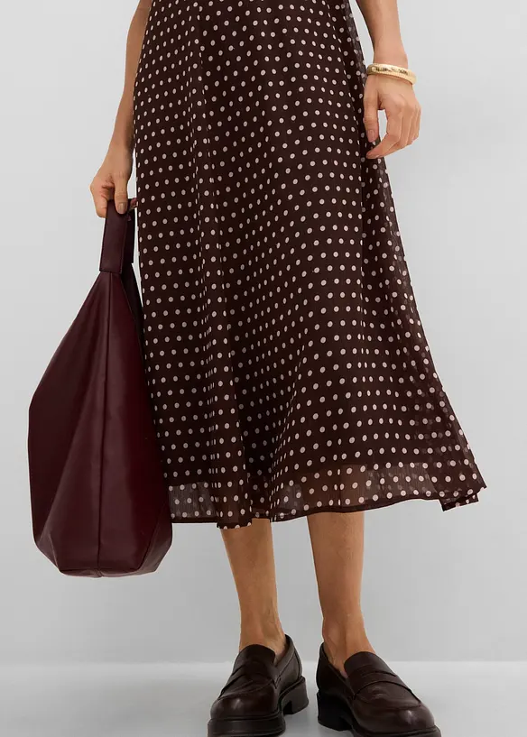 Midikleid aus flie&szlig;endem Satin, bonprix