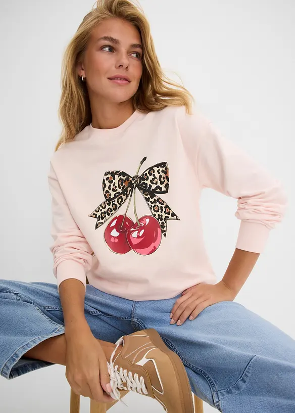 Sweat ample 100% coton, bonprix