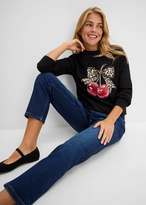 Weites Sweatshirt aus reiner Bio-Baumwolle, bonprix