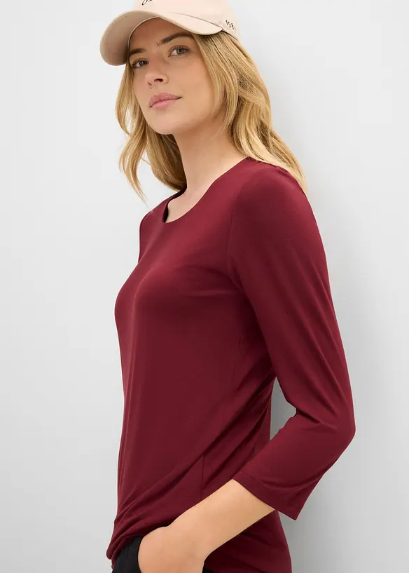 Shirt doppellagig vorn aus softem Viskose-Mix (2er Pack), bonprix