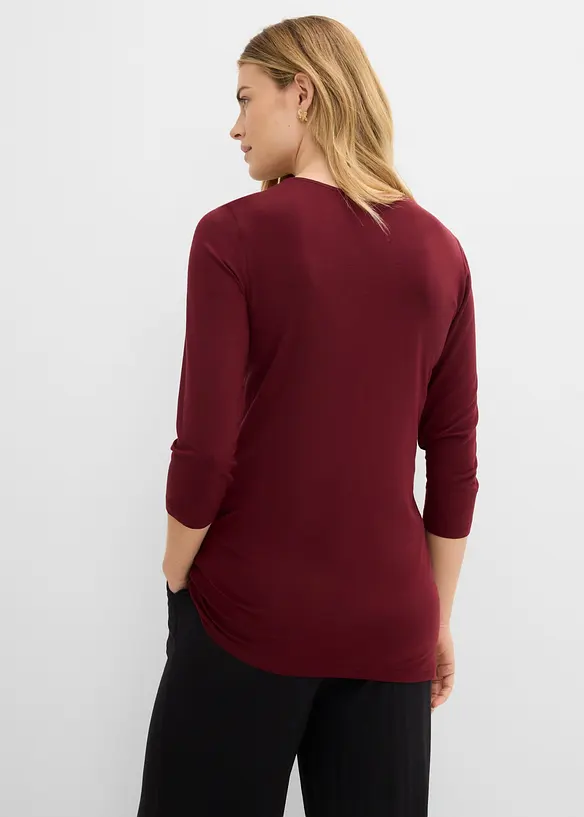 Shirt doppellagig vorn aus softem Viskose-Mix (2er Pack), bonprix