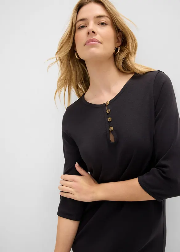 Shirtkleid mit 3/4-&Auml;rmeln, bonprix