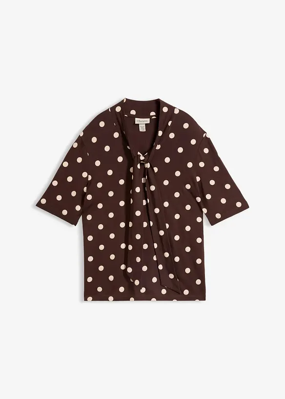 T-shirt avec lavalli&egrave;re, bonprix