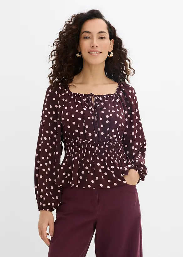 Blouse fluide en satin, bonprix