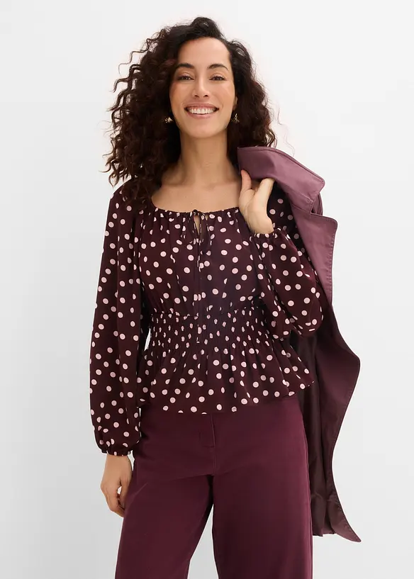 Blouse fluide en satin, bonprix