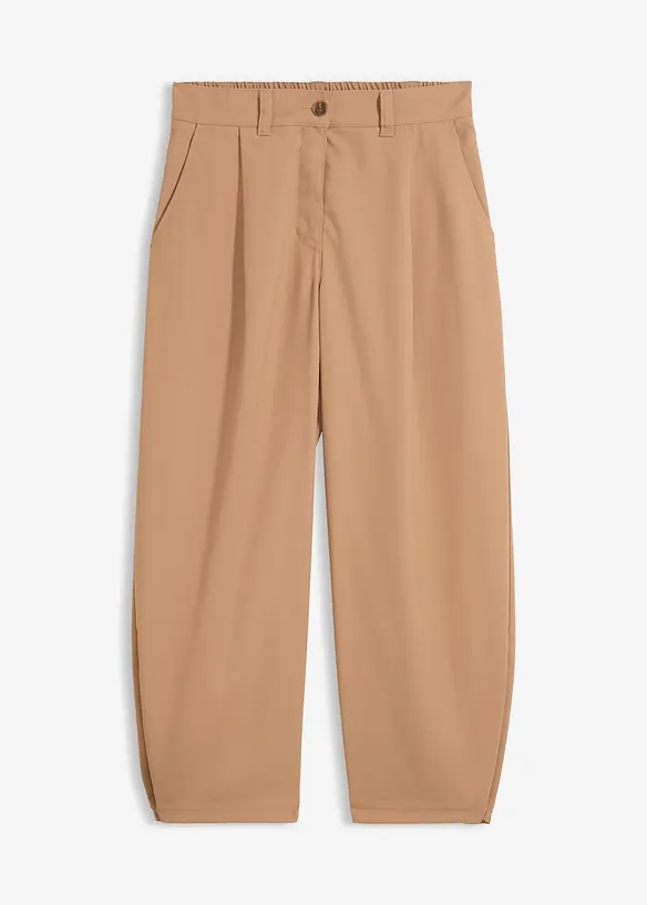 Pantalon barrel en coton extensible, bonprix