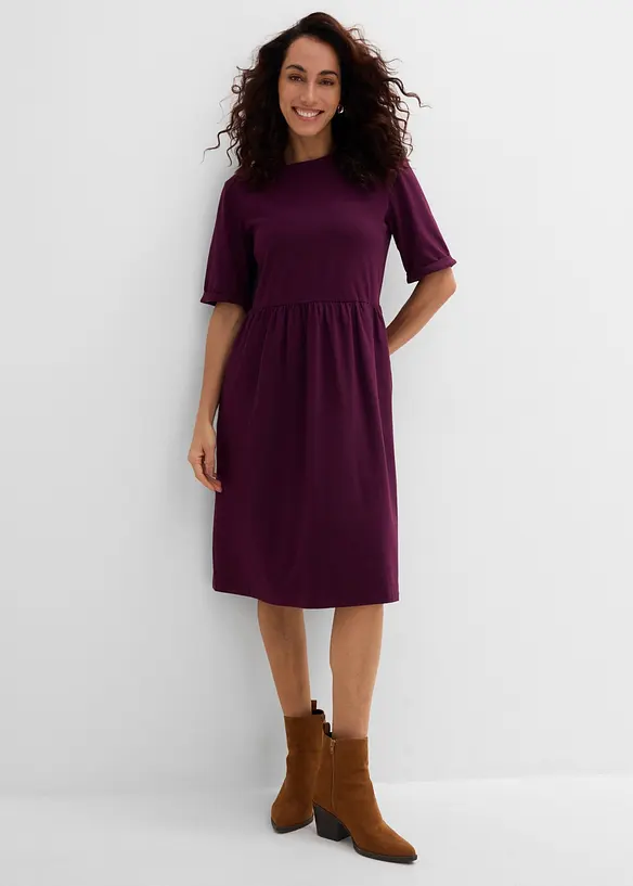 Shirtkleid aus elastischem Baumwoll-Mix, bonprix