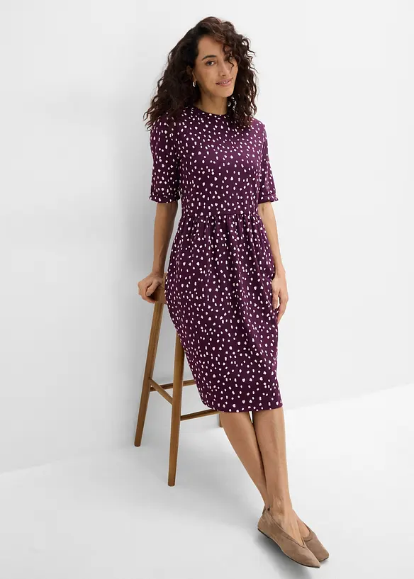 Shirtkleid aus elastischem Baumwoll-Mix, bonprix