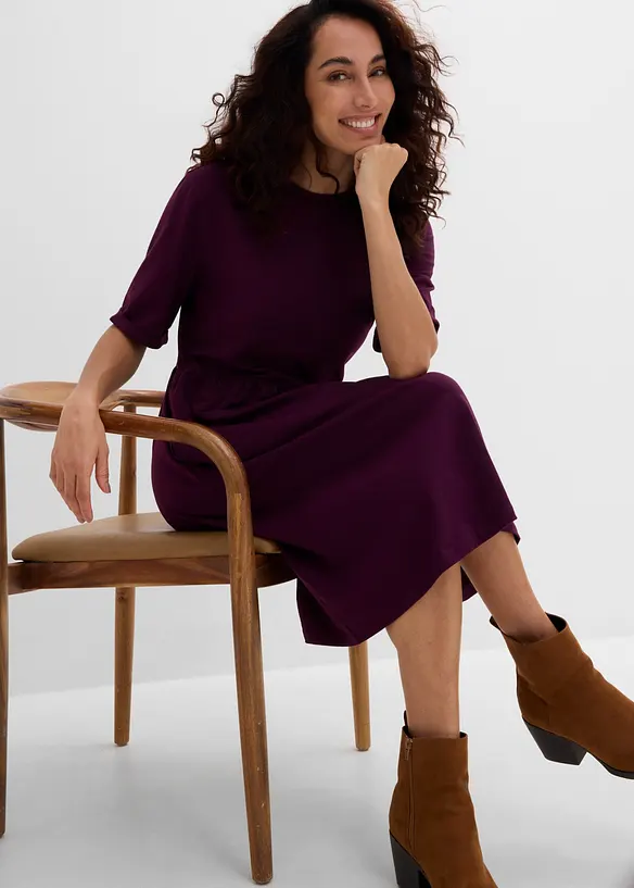 Shirtkleid aus elastischem Baumwoll-Mix, bonprix