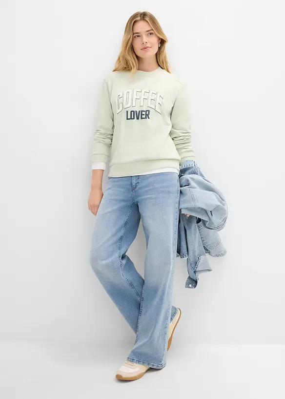 Sweat 100% coton avec imprim&eacute; gonflant, bonprix