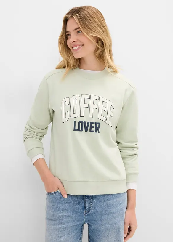 Sweat 100% coton avec imprim&eacute; gonflant, bonprix