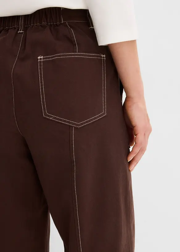 Pantalon raccourci en twill 100% coton, bonprix