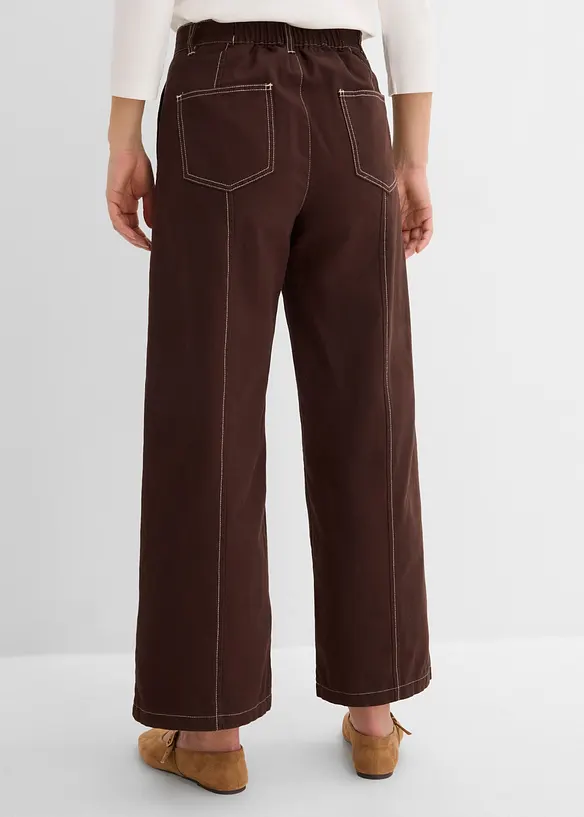 Pantalon raccourci en twill 100% coton, bonprix