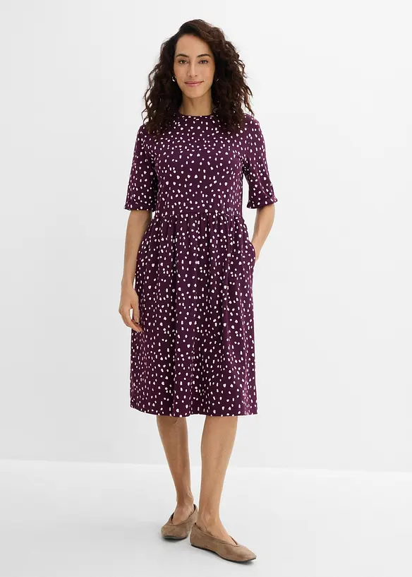 Shirtkleid aus elastischem Baumwoll-Mix, bonprix