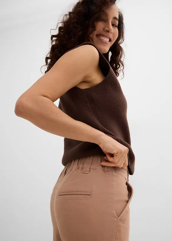 Pantalon en twill de coton extensible, bonprix