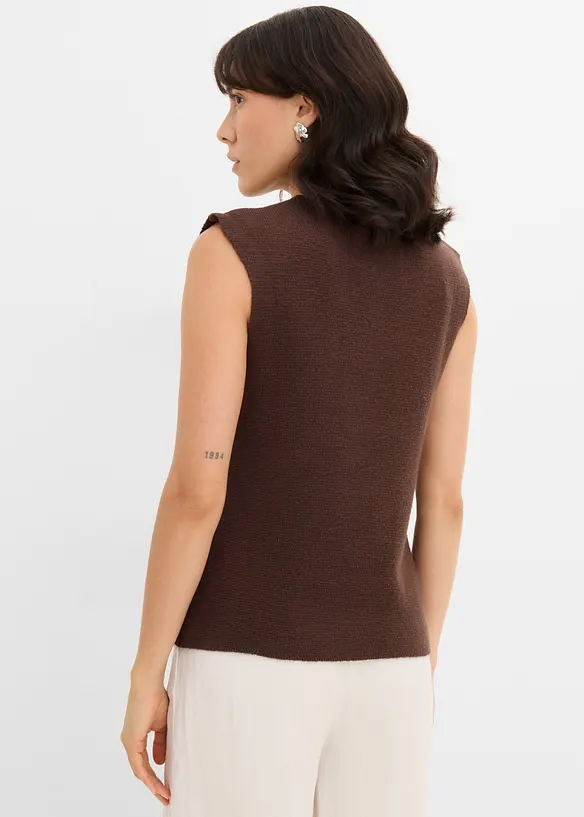 Gilet sans manches en maille milano, bonprix