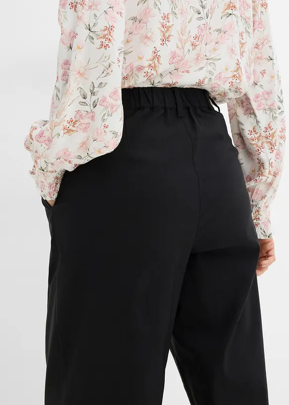 Pantalon &agrave; pinces en bengaline extensible, bonprix