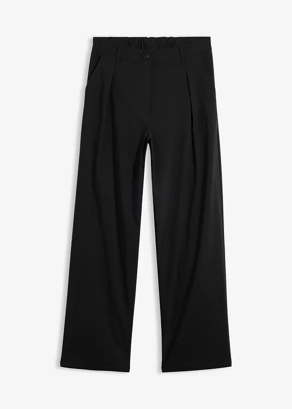 Pantalon &agrave; pinces en bengaline extensible, bonprix