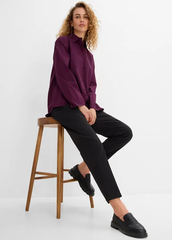 Bauchweg-Stretch-Zigarettenhose aus Bengalin, bonprix