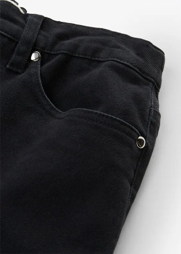 Pantalon large taille haute en twill, bonprix