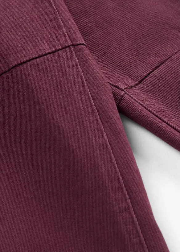 Pantalon barrel taille haute en twill, bonprix