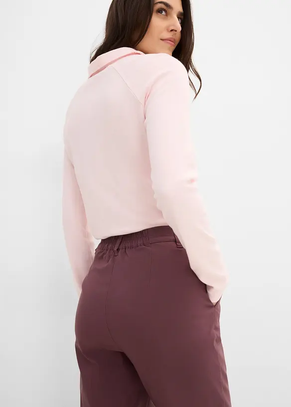 Pantalon cigarette en bengaline extensible, effet ventre plat, bonprix