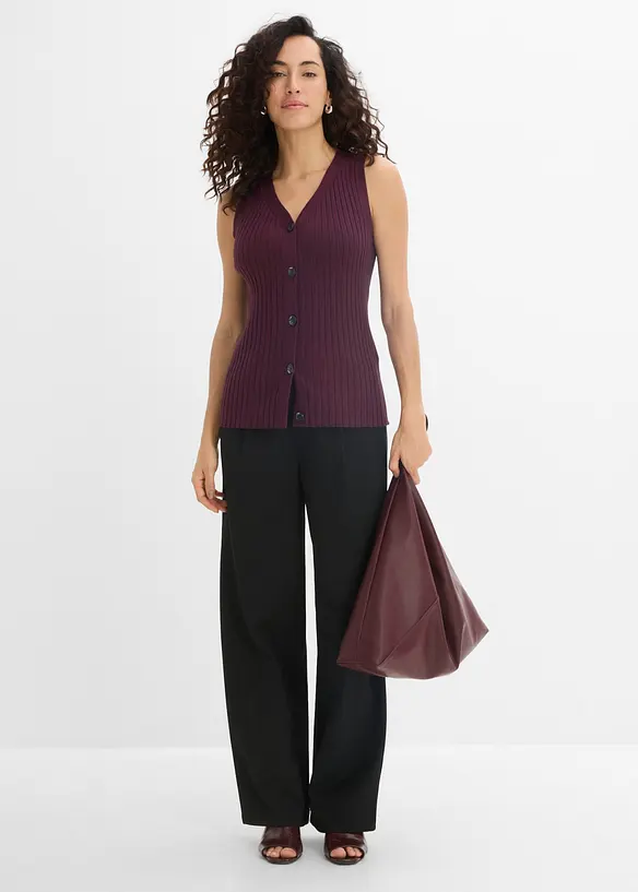 Pantalon &agrave; pinces en Punto di Roma, bonprix