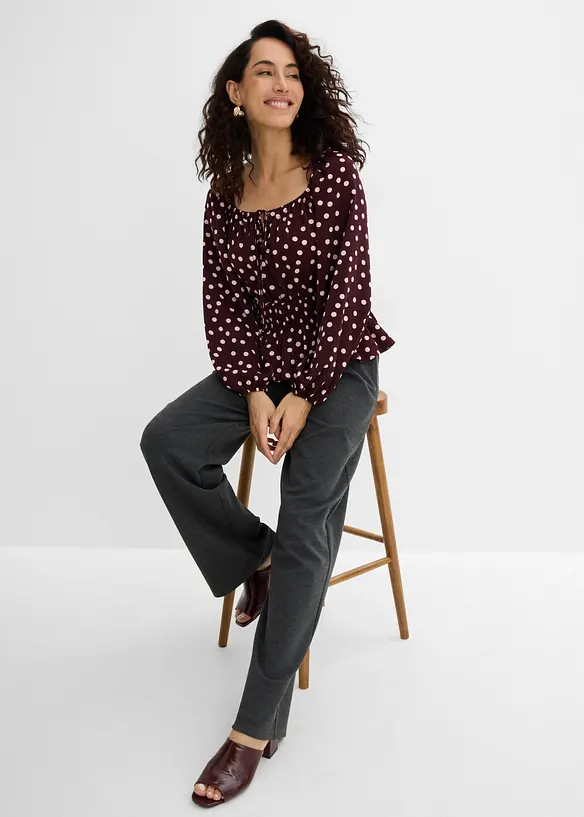 Pantalon &agrave; pinces en Punto di Roma, bonprix