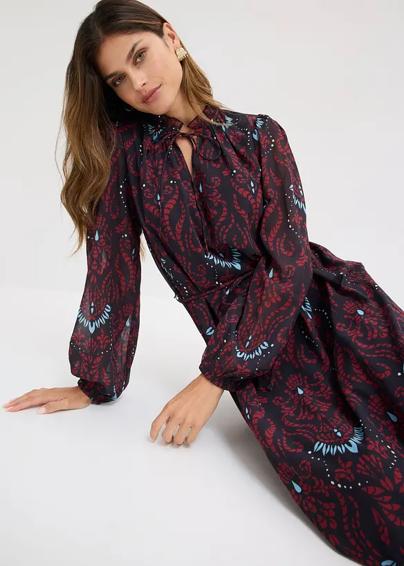 ausgestelltes Chiffonkleid, bonprix