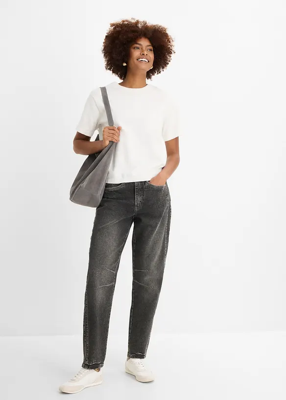 Jean mom, taille haute, bonprix