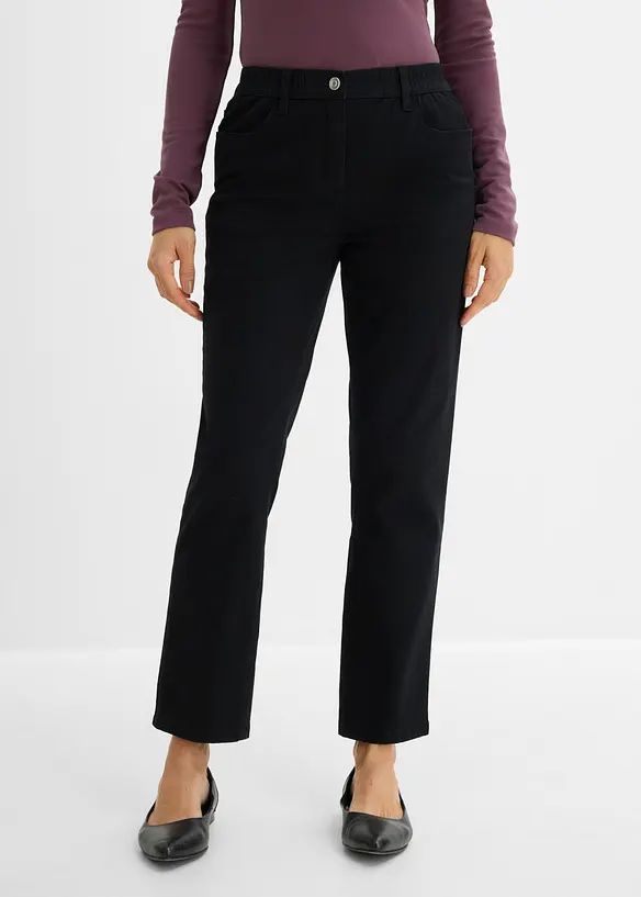 Gerade Twillhose mit hohem Bund, bonprix
