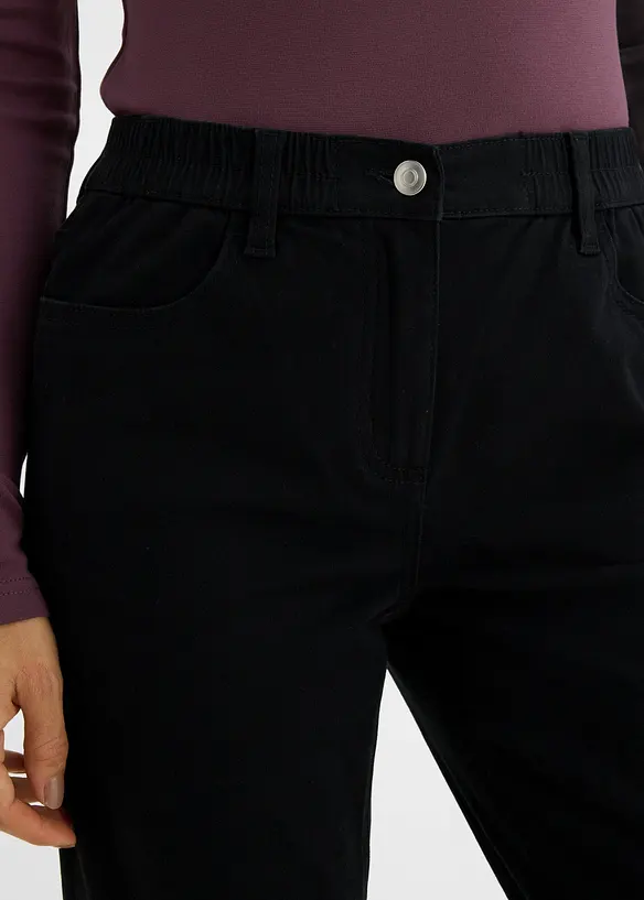 Gerade Twillhose mit hohem Bund, bonprix