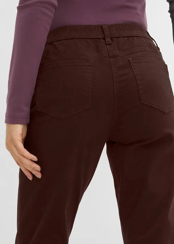 Gerade Twillhose mit hohem Bund, bonprix