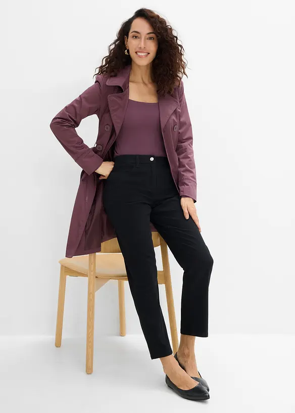Gerade Twillhose mit hohem Bund, bonprix